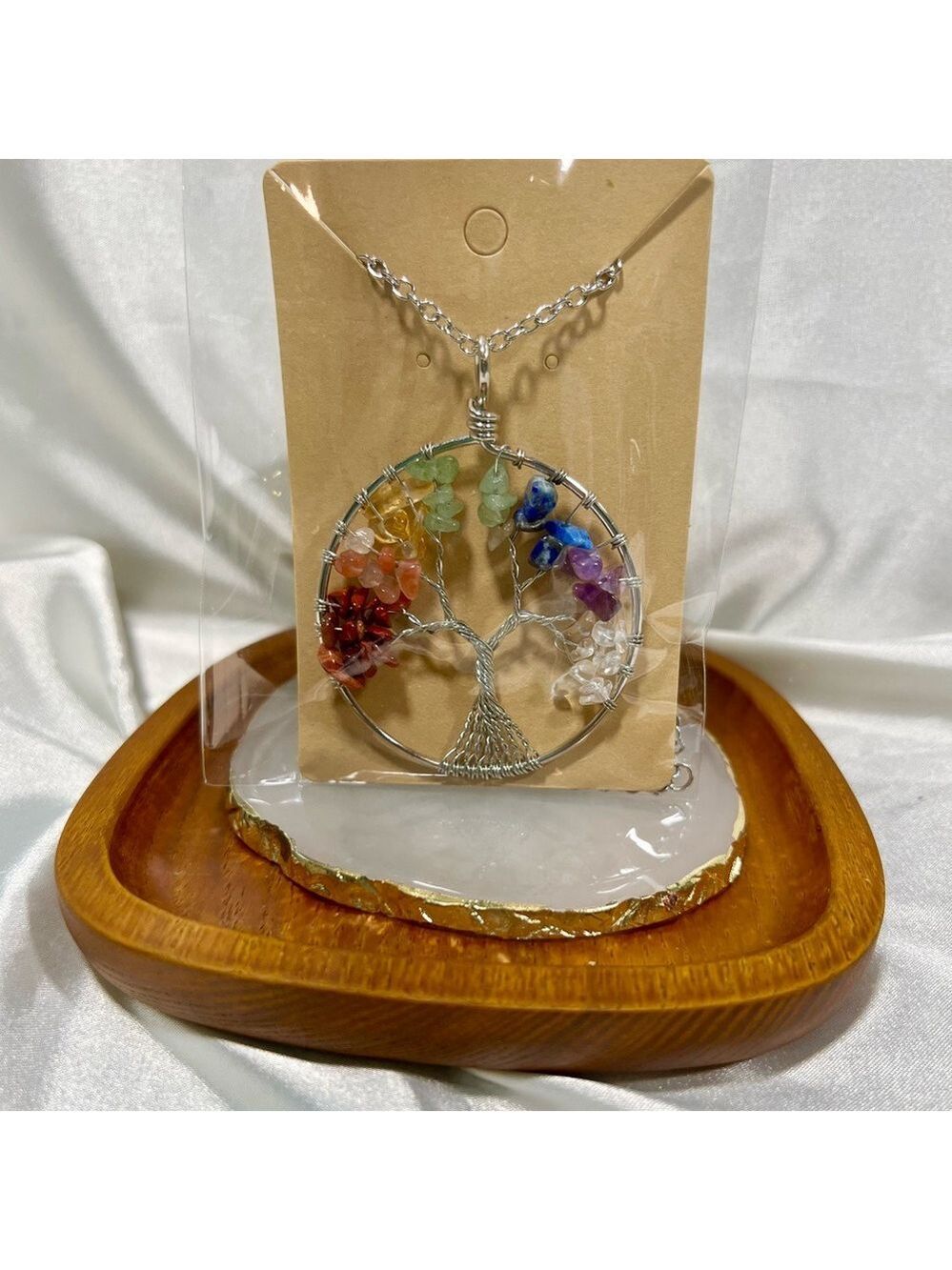 Multi Gemstone Tree Necklace